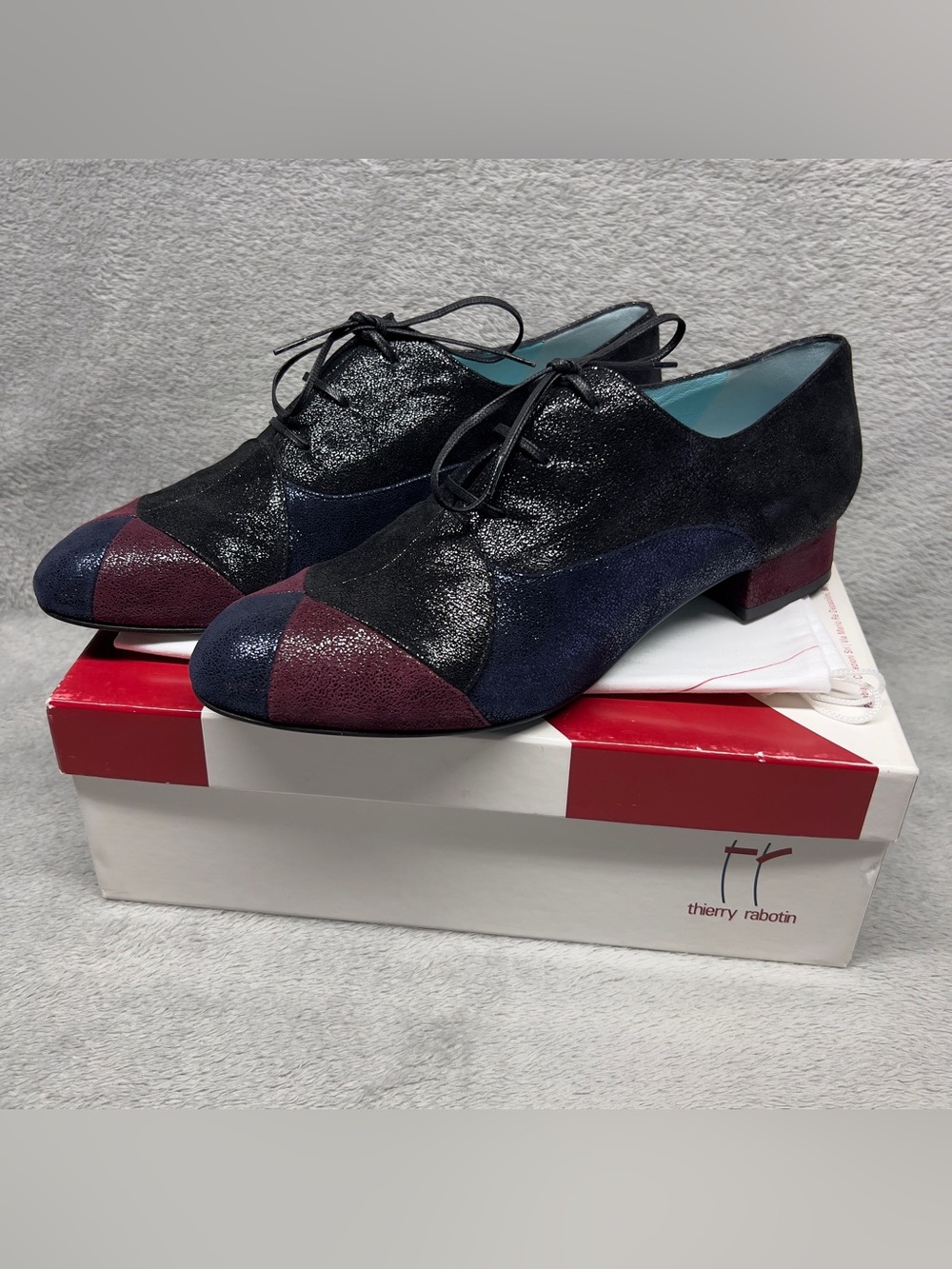 Thierry Rabotin Natan Lace-Up Oxford Shoes Women's Size 39 EU 9 US Glitter